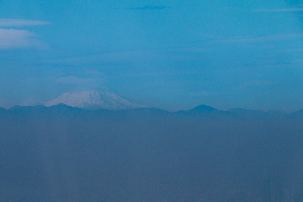  Fuji through the haze (after  clearing the photo in Photoshop)
